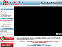 Tablet Screenshot of pricetagpro.com